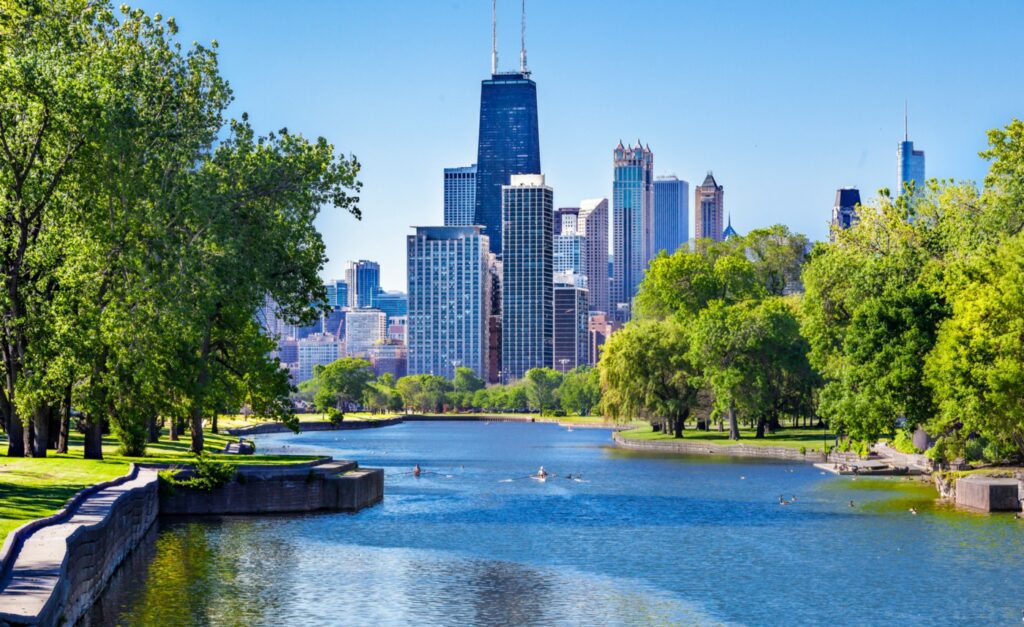 Chicago city skyline