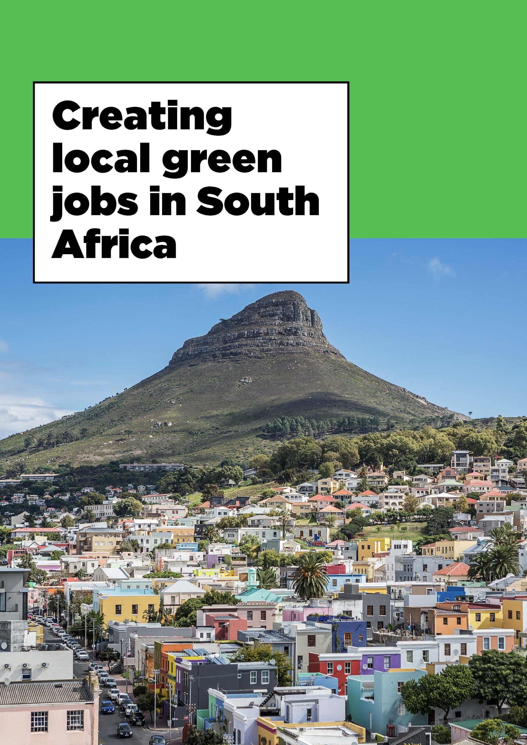 Cover image for the C40 report, "Creating local green jobs in South Africa", published on 29 March 2022.