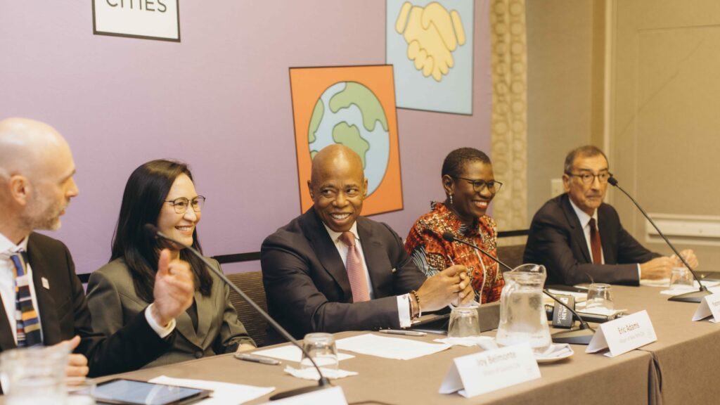 2023 New York Climate Week -Mayor Eric Adams speaks at  ‘Empowering All’ - press conference + media-Monday September 18th 2023.© Ahmed Gaber - C40