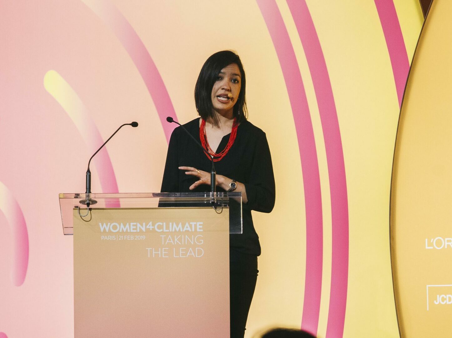 Liliana Jaramillo, founder of NATIVUS at The 3rd Annual Women4Climate Conference in Paris, France on February 21st 2019 © Sarah BASTIN / C40